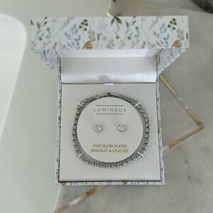 Tennis Bracelet & Earring Set